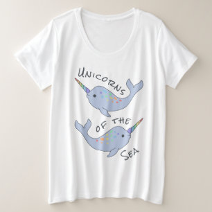 Licornes de mer de Narwhal d'arc-en-ciel plus le