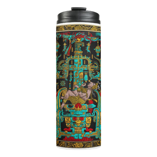 Lid des Großen Grabes von Pakal - Palenque Astrona Thermosbecher (Vorderseite)