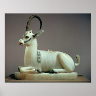 Lid eines unguenten Glases in Form eines Ibex Poster