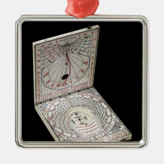 Lidded Kompass, 1627 Silbernes Ornament (Vorne)
