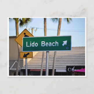 Lido Beach, Sarasota, Florida signieren Foto Postkarte