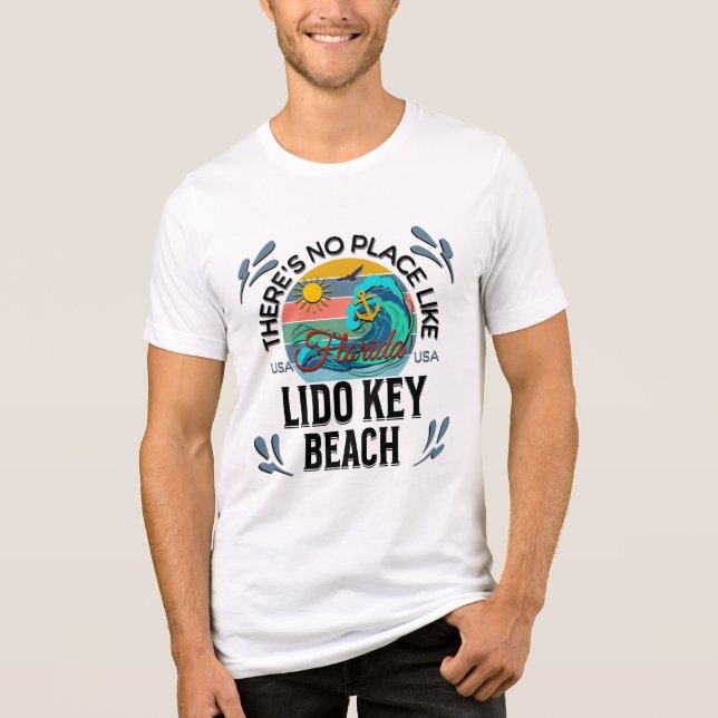 Lido Key Beach, Florida Tri-Blend Shirt (Vorderseite)