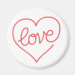 LIEBE (03) Standard, 2 ¼ Zoll-runder Magnet