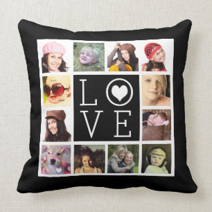 LIEBE 12 Instagram FotoCollage Kissen