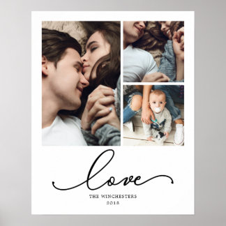Liebe 16x20 3 FotoCollage Poster