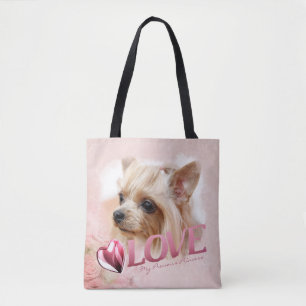 Liebe 1+1 Fotovorlage, Rosa, Herz und Liebe - Tasche