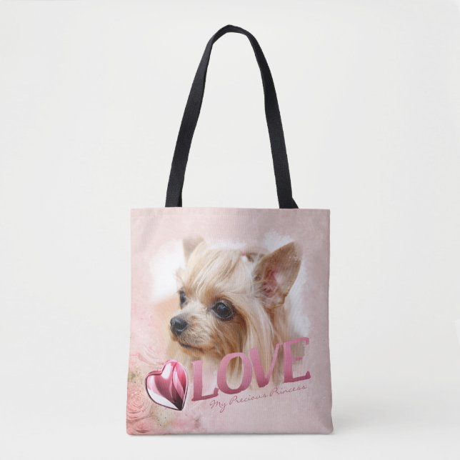 Liebe 1+1 Fotovorlage, Rosa, Herz und Liebe - Tasche (Vorderseite)