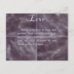 Liebe 1 John 4-18 Postkarte