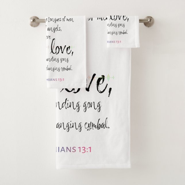 Liebe 1 Korinther 13:1 Badhandtuch Set (Insitu)