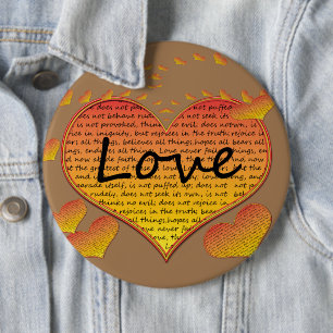 Liebe 1 Korinther 13 Herz Button
