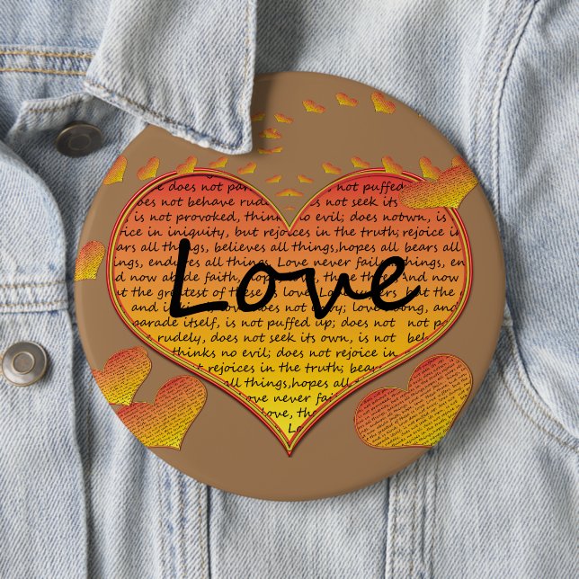 Liebe 1 Korinther 13 Herz Button (Beispiel)