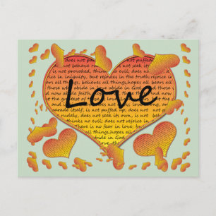 Liebe 1 Korinther 13 Herzen Postkarte