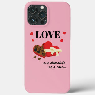 Liebe 1 Schokolade zu einem zeitgenössischen Zitat Case-Mate iPhone Hülle