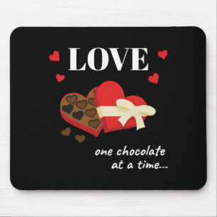 Liebe 1 Schokolade zu einem zeitgenössischen Zitat Mousepad
