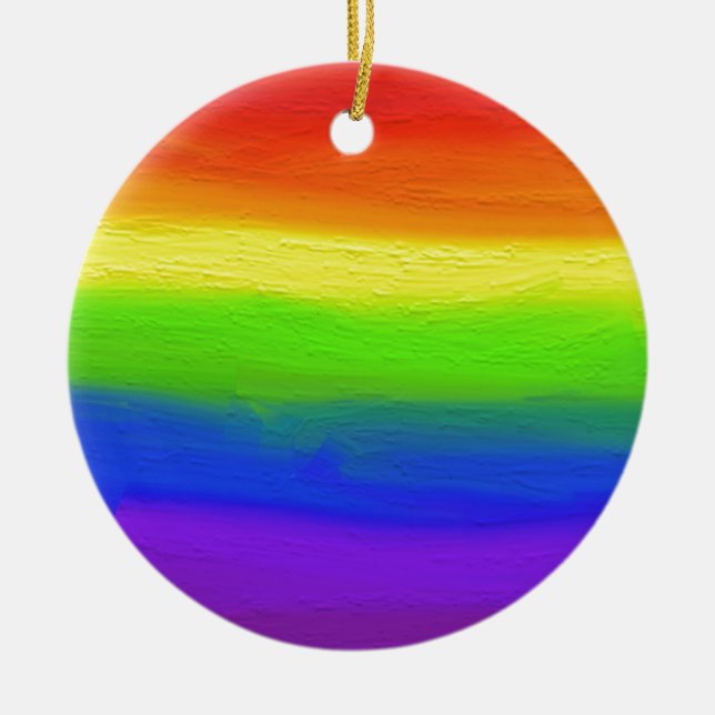 LIEBE 2016 = LIEBE Regenbogen Keramikornament (Vorne)