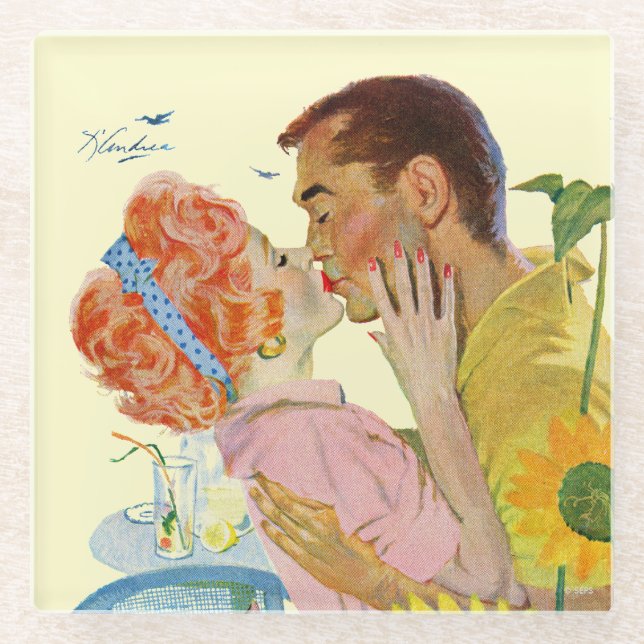 LIEBE 2 GLASUNTERSETZER (Vorderseite)