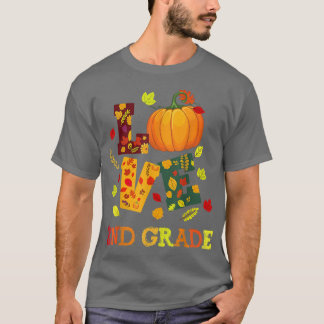 Liebe 2. Klasse Happy Herbst Herbst Herbst Lehrer T-Shirt