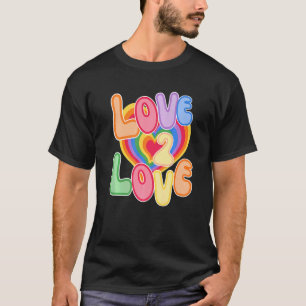 Liebe 2 Liebe Regenbogen Ästhetik Sommer T-Shirt