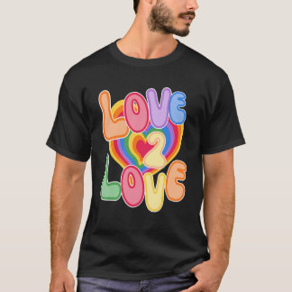 Liebe 2 Liebe Regenbogen Ästhetik Sommer T-Shirt