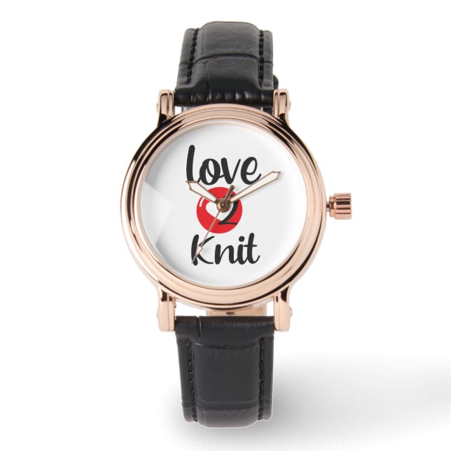 LIEBE 2 STRICK ARMBANDUHR (Vorderseite)