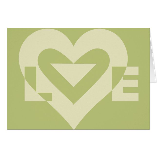 Liebe 2-Tone-Ebene Grün (Vorderseite (Horizontal))