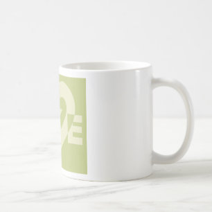 Liebe 2-Tone-Ebene Grün Kaffeetasse