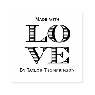 LIEBE 2x2 Blocktypografie - mit Liebe Permastempel