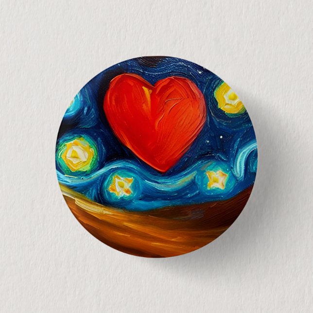 Liebe 3 cm Abzeichen Button (Vorderseite)