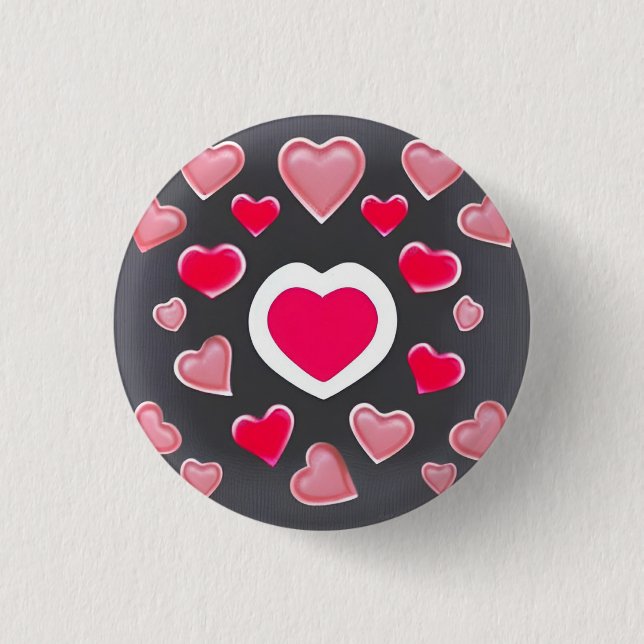 Liebe 3 cm Abzeichen Button (Vorderseite)