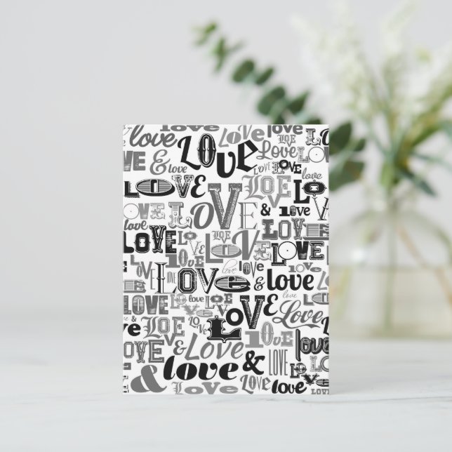 LIEBE 3 POSTKARTE (Stehend Vorderseite)