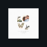 Liebe 4 Foto Modernes, personalisiertes Geschenk Leinwanddruck<br><div class="desc">Liebe 4 Foto einfach moderne minimale personalisierte Jubiläum,  Hochzeit,  Geburtstag oder Weihnachtsgeschenk für das,  das Sie Liebe.</div>