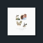 Liebe 4 Foto Modernes, personalisiertes Geschenk Leinwanddruck<br><div class="desc">Liebe 4 Foto einfach moderne minimale personalisierte Jubiläum,  Hochzeit,  Geburtstag oder Weihnachtsgeschenk für das,  das Sie Liebe.</div>