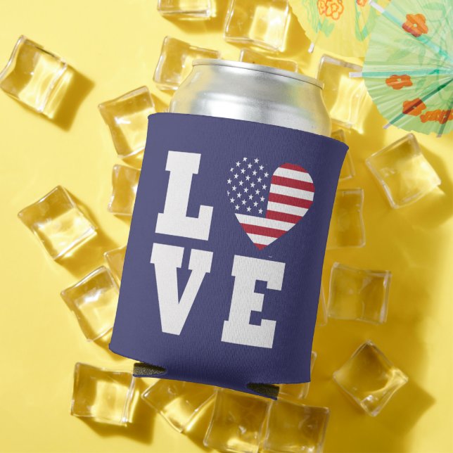 Liebe 4. Juli Can Cooler, Patriotic 4. Juli Bier Dosenkühler (In Situ Sommer)
