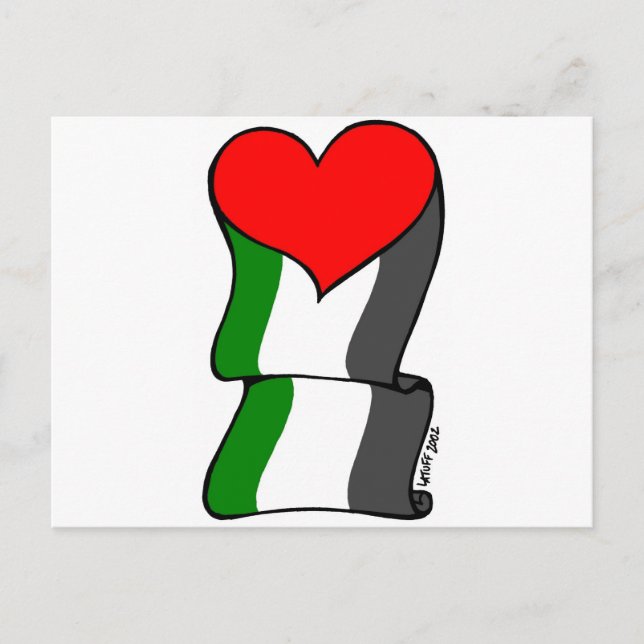 Liebe 4 Palästina! Postkarte (Vorderseite)