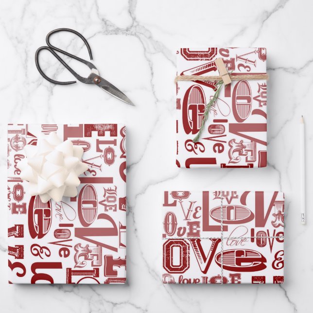 LIEBE 6 GESCHENKPAPIER SET (Vorderseite)