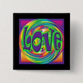 Liebe "70er Style Button