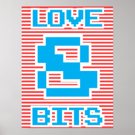 Liebe 8 Bits Poster