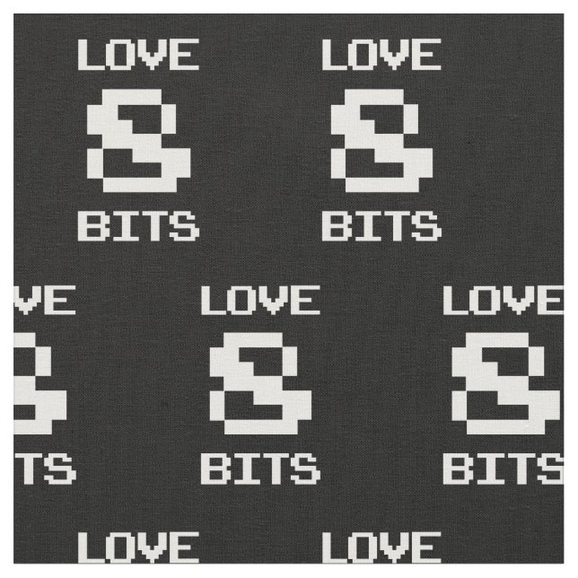 Liebe 8 Bits Stoff (Nahaufnahme)