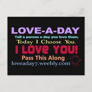 Liebe-a-Day-Postkarten Postkarte