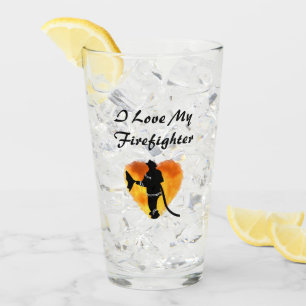 Liebe A Feuerwehrmann Glas