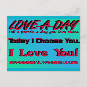 Liebe A Tag Postkarte