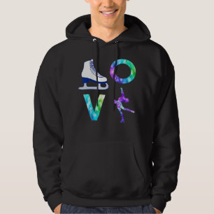 Liebe Abbildung Skaten Ice Skater Girls Hoodie