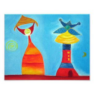 Liebe Abstrakt Art Illustration Foto Print