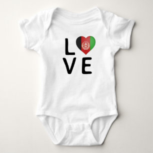 Liebe - Afghanistan-Flagge Baby Strampler