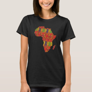 Liebe Afrika Afrikanische Landkarte Stolz Schwarze T-Shirt