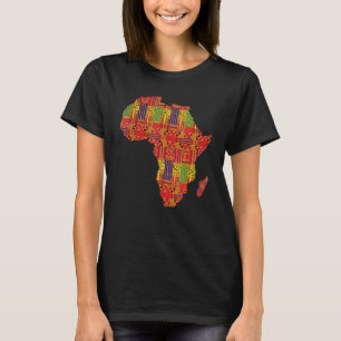 Liebe Afrika Afrikanische Landkarte Stolz Schwarze T-Shirt