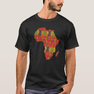 Liebe Afrika Afrikanische Landkarte Stolz Schwarze T-Shirt