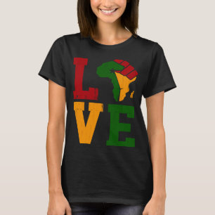 Liebe Afrika Afrikanischer Kontinent Geschichte de T-Shirt