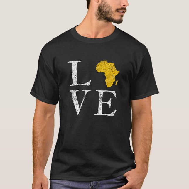 Liebe Afrika Kontinent Afrika Shirt (Vorderseite)