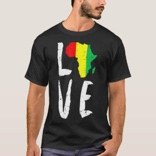 Liebe Afrika Schwarze Geschichte Monat Afrikanisch T-Shirt